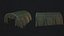 Low Poly -PBR Carpa verde y blanca con versión sucia Modelo 3D Low-poly