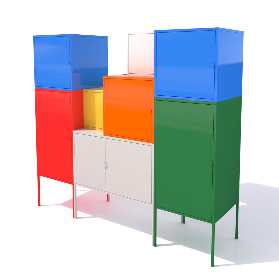 Picture of ikea lixhult storage cabinets 3d model