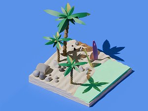3D Summer low poly