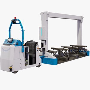 Industrial Warehouse Robot Amazon Scooter PBR