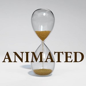 hourglass animation 3d model