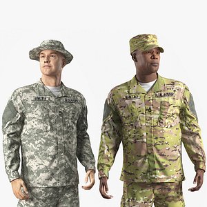 Rigged US Army Soldiers Collection for Cinema 4D