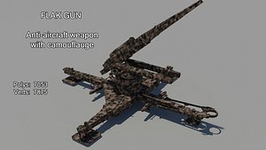 Flak gun with camouflage