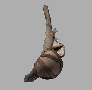 REALISTIC PRIMITIVE AXE BONE YAW STONE 3D Model