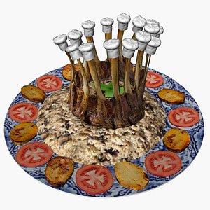 3D crown lamb ribs