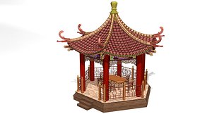 3D chinese gazebo