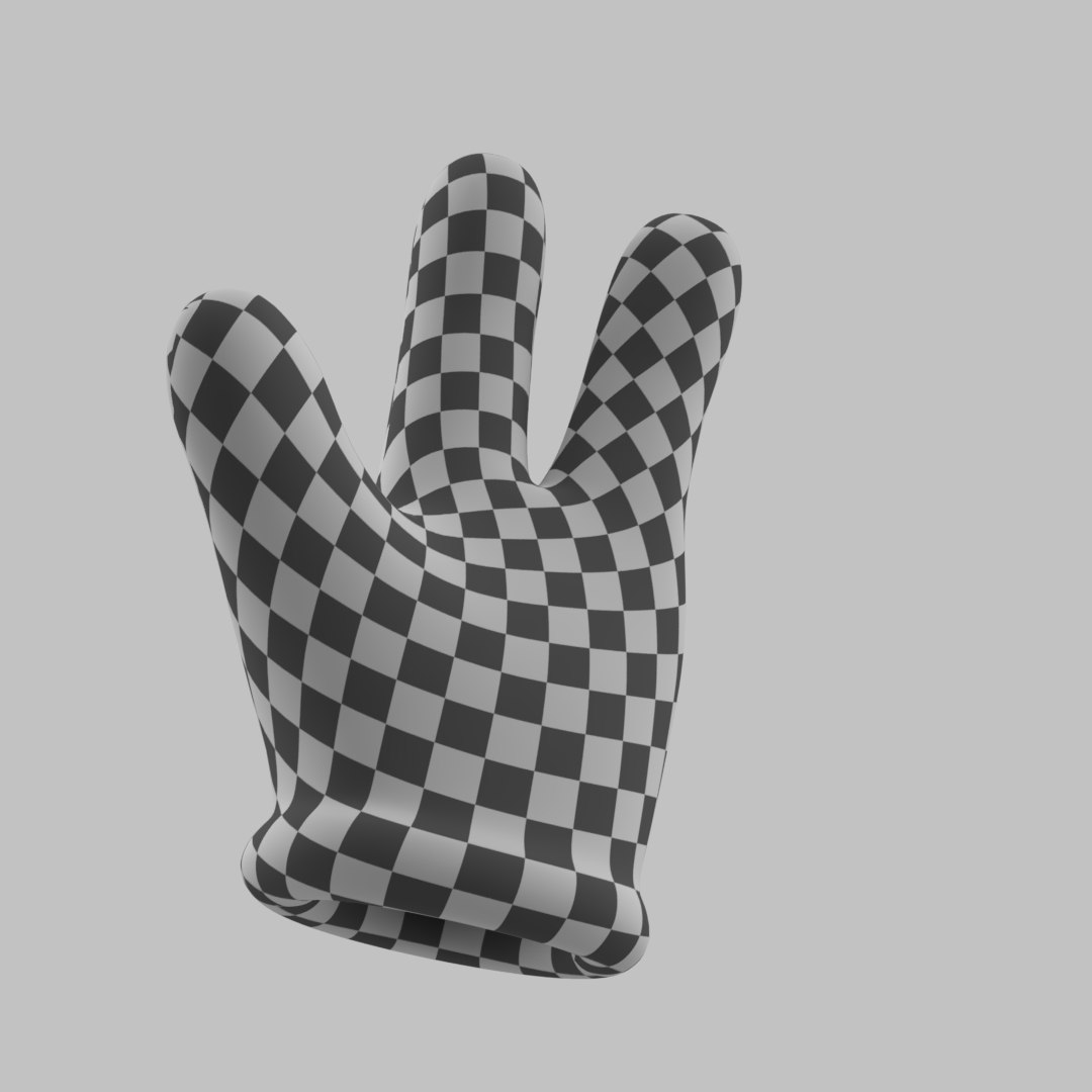 Gloved Hand 3 Fingers 3D Model - TurboSquid 1395948