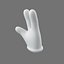 Cartoon Glove Hands Low Poly - 3 fingers