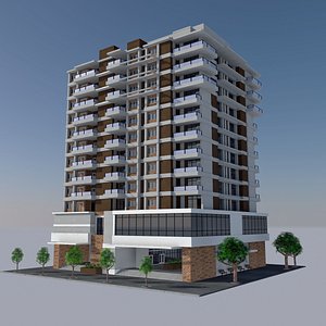 - modern apartment tile 3d model