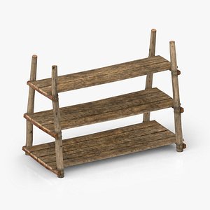 antique primitive shelves 3d 3ds