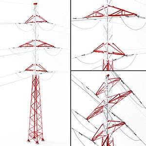 3d model of transmission tower