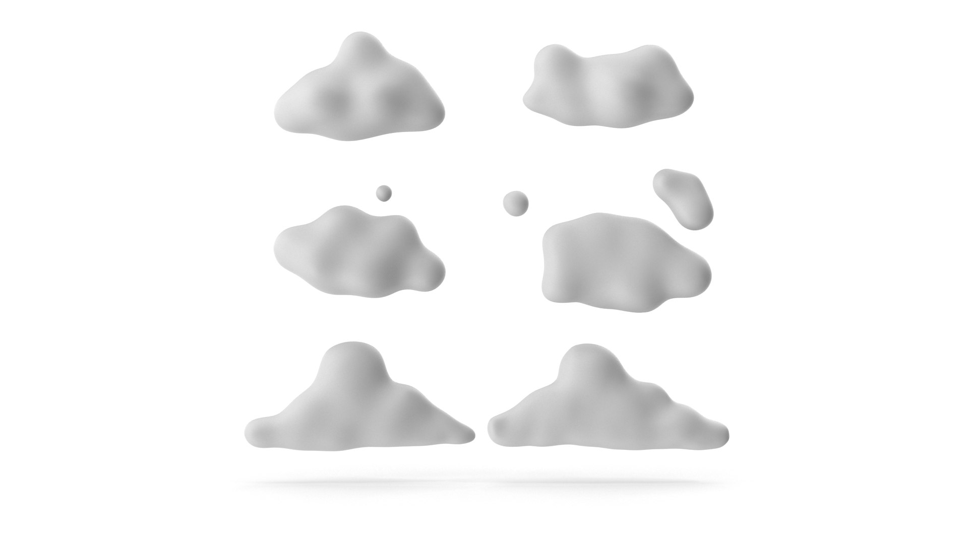 Toon Clouds 3D model TurboSquid 1995012