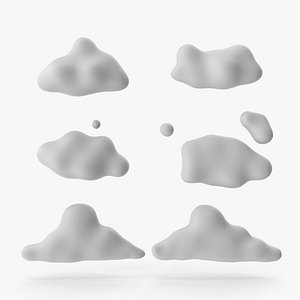 Toon Clouds 3D model
