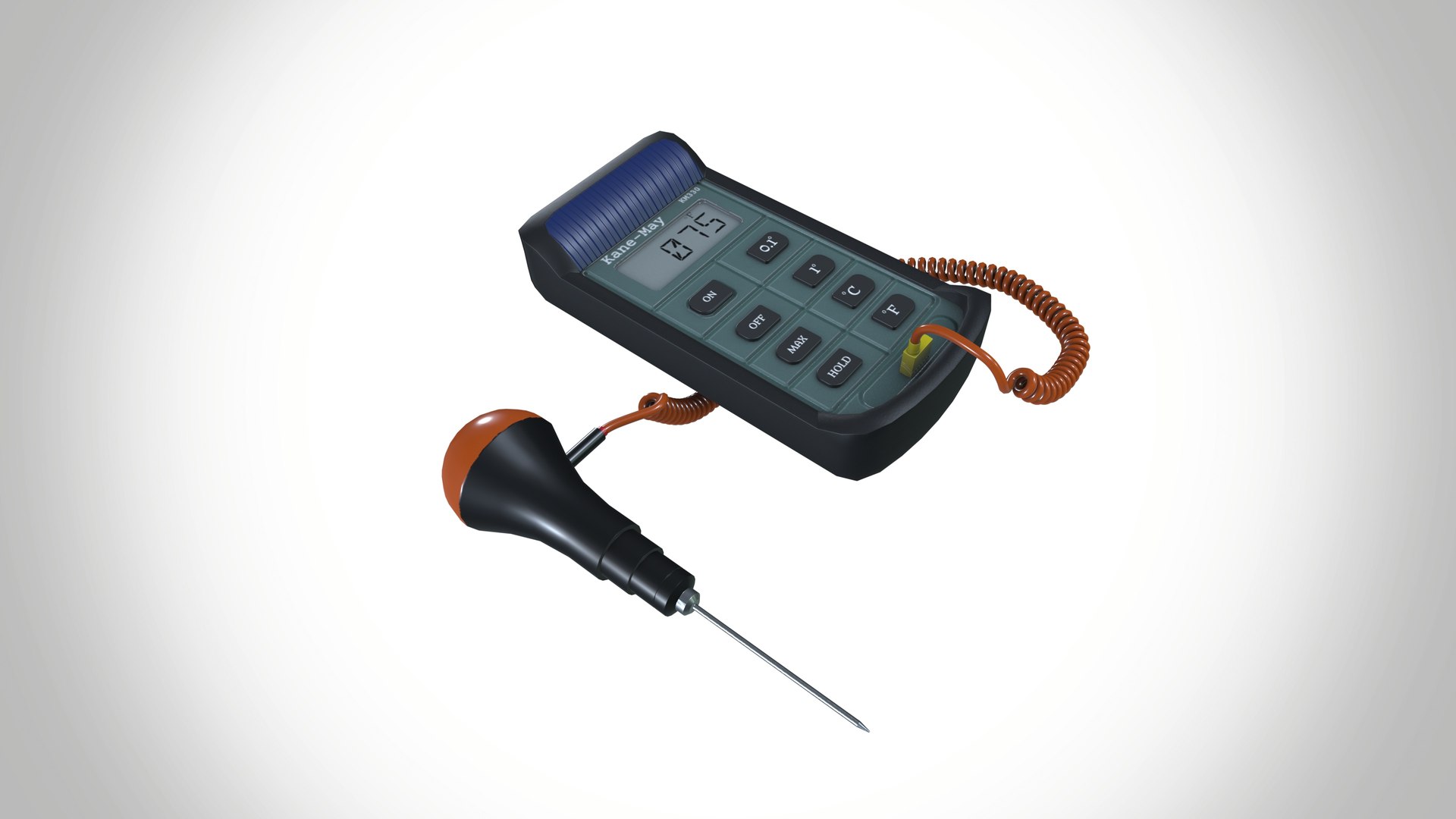 Wired Digital Thermometer Thermocouple Model - TurboSquid 2258313