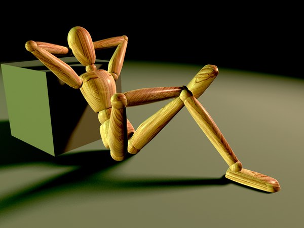 wooden puppet wood 3ds