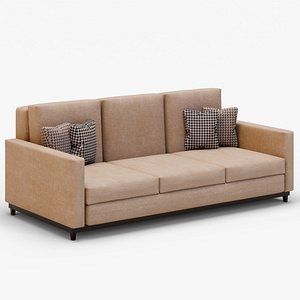 3D Sofa fabric and metalic model
