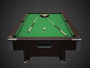 3D model american pool table cues