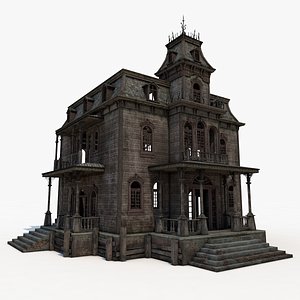 3d old abandoned house interior model