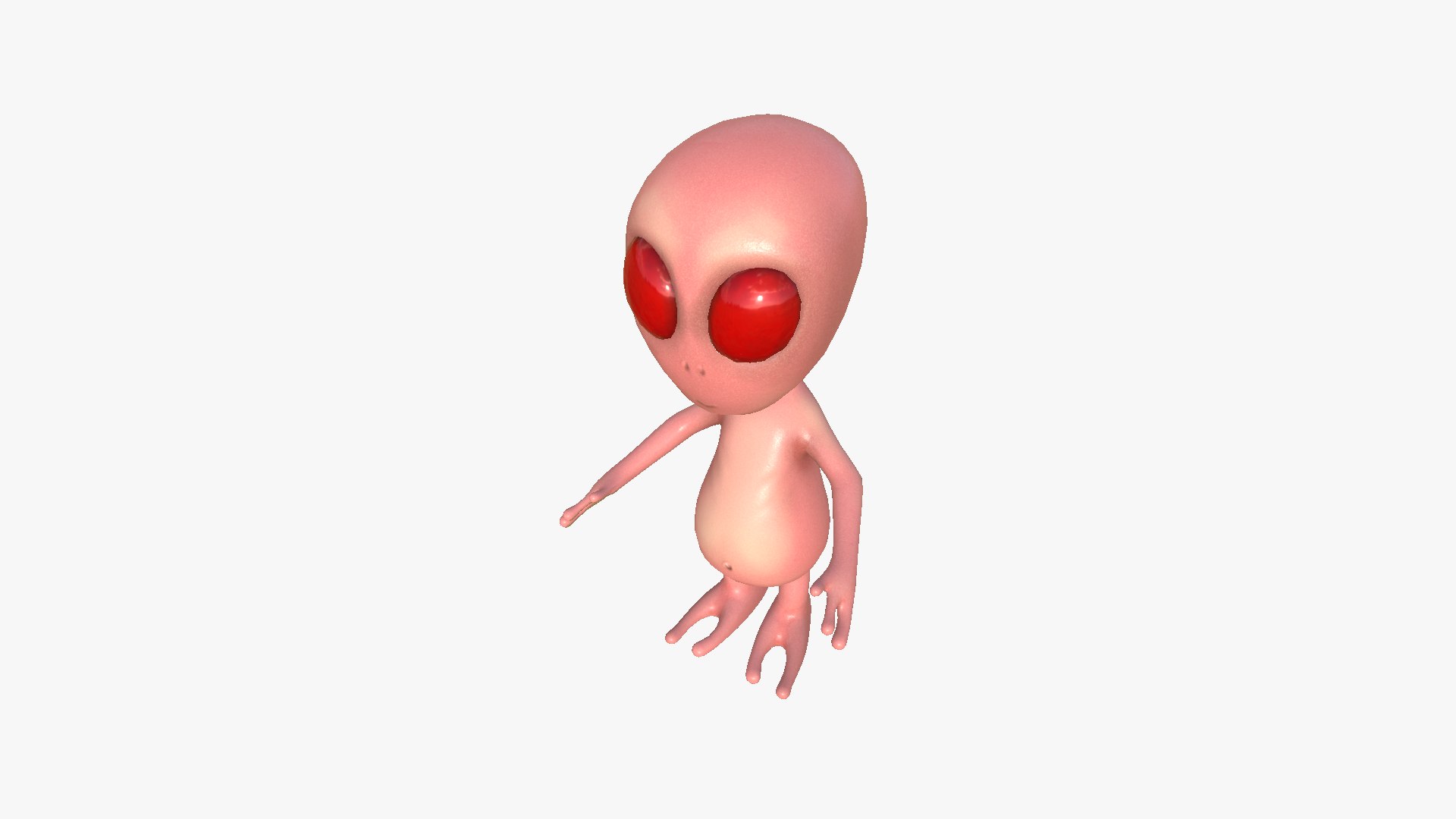 Cute Alien A06 Red - Simple - Character Design 3D Model - TurboSquid ...