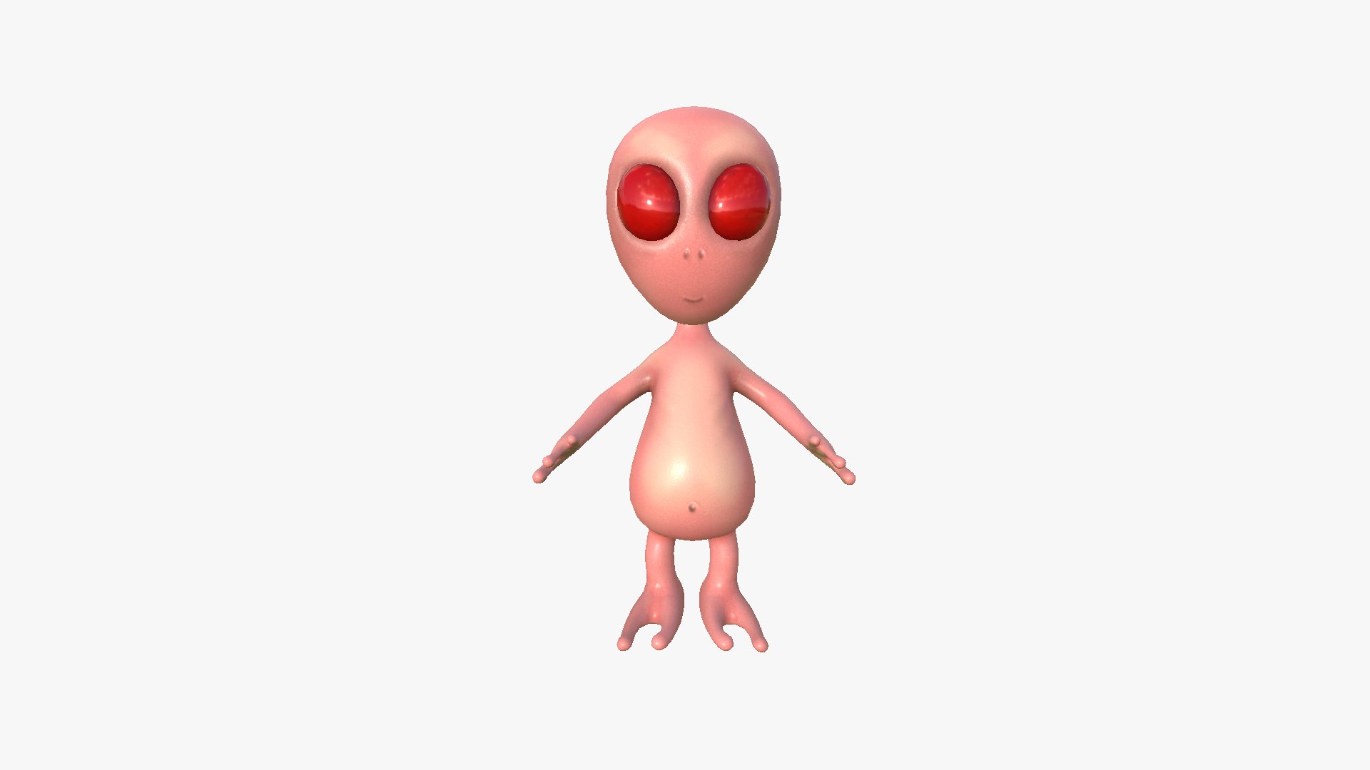 Cute Alien A06 Red - Simple - Character Design 3D Model - TurboSquid ...