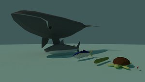 Low poly fish pack