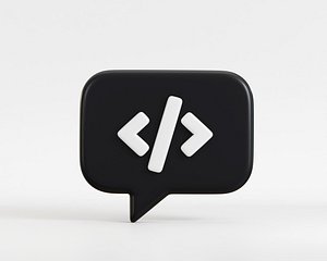 Cartoon web Coding symbol 3d model