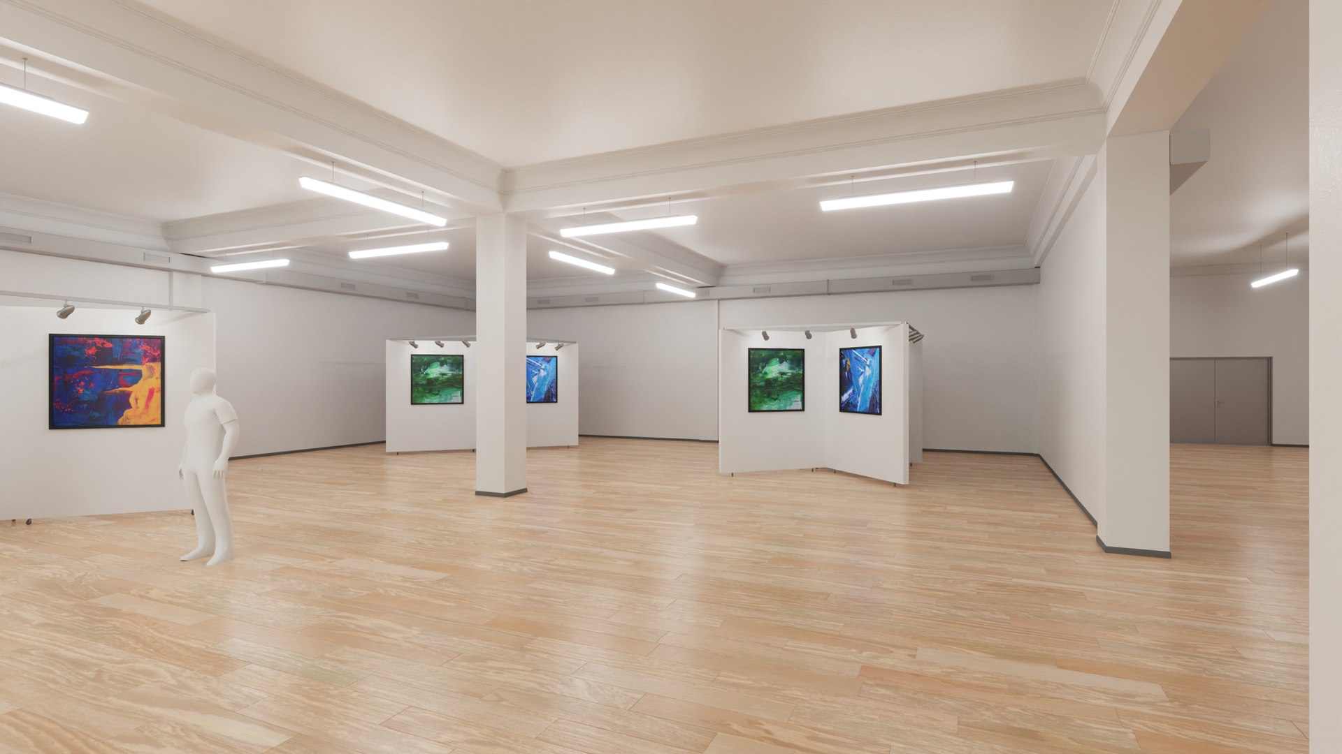 3D Art Museum Gallery Interior 5 Model - TurboSquid 1732307