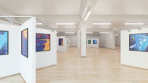 3D Art Museum Gallery Interior 5 model