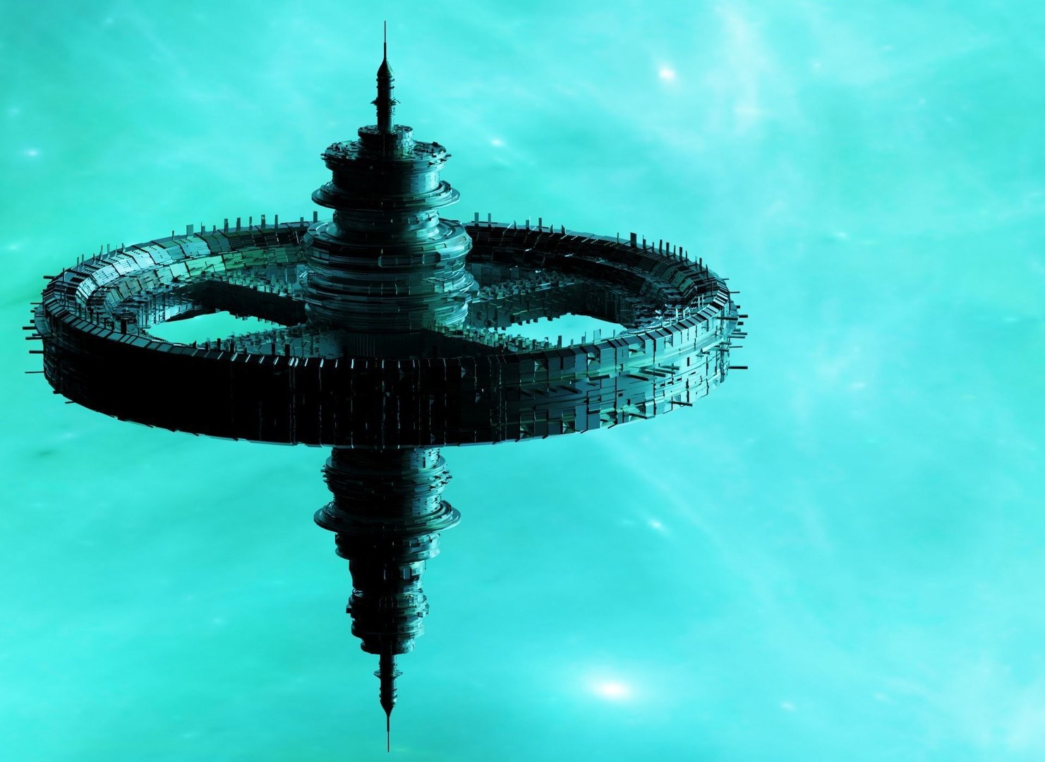 Futuristic Sci-fi Space Station Model - TurboSquid 2552737