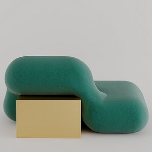 3D Achille Armchair Sofa 3D model