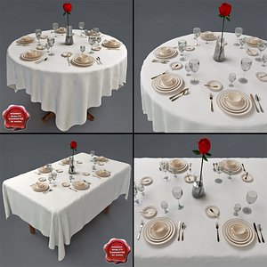 restaurant tables 3d model