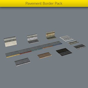 pack pavement borders 3d max