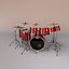 3d drum set drumset model