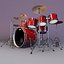 3d drum set drumset model