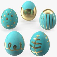 Colored Easter Eggs Set