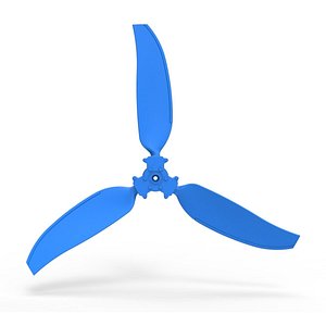 3 Blade Propeller of Drag racing Airboat Scale 1 to 25 3D model