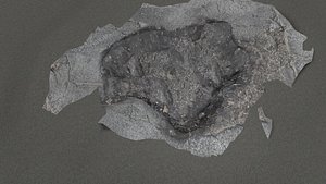 3D model pothole pavement soil