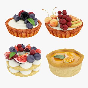 3D Fruit berry mini cake collection