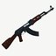 Ak-47 LowPoly Game Ready