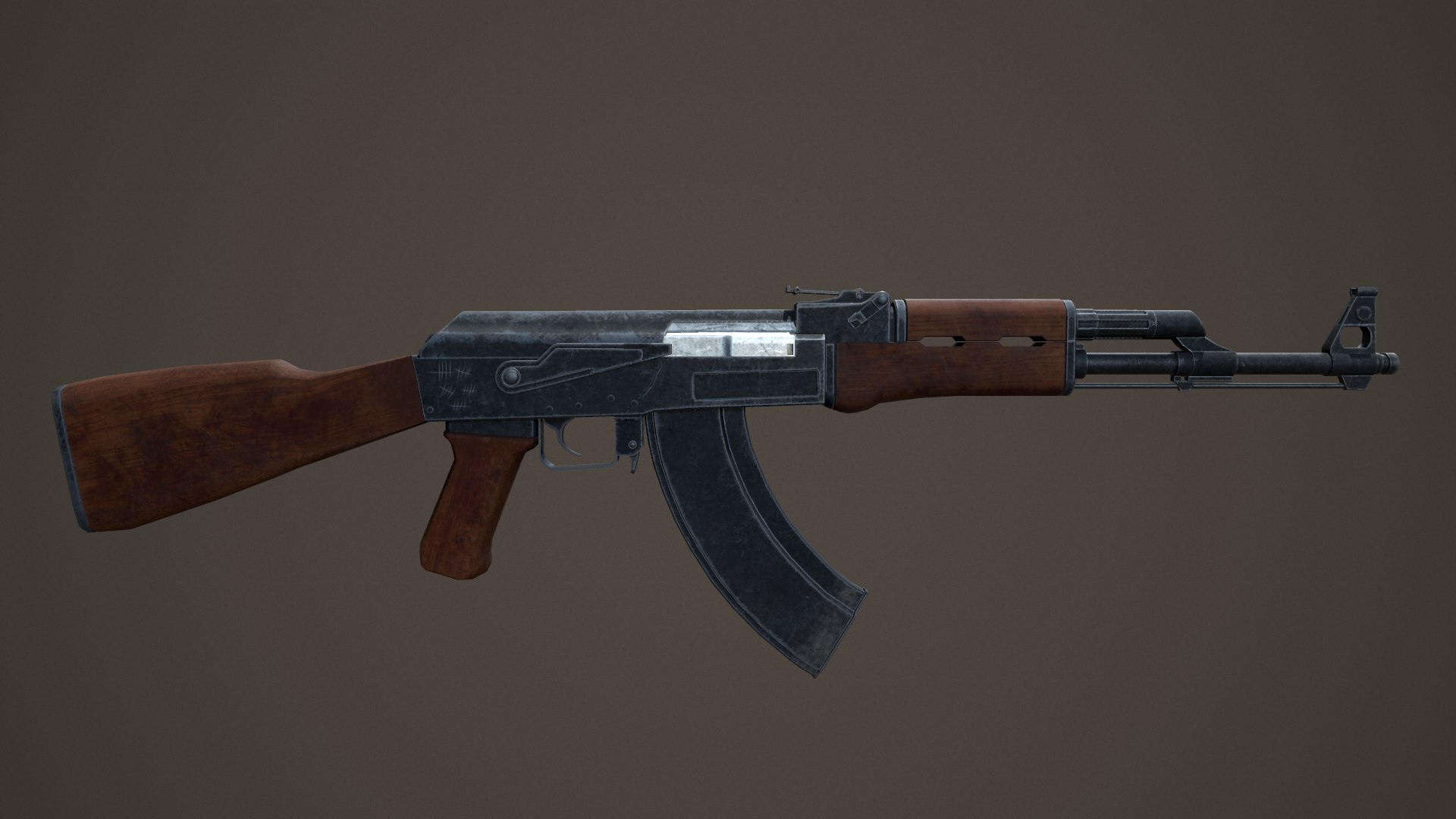 3D Ak-47 LowPoly Game Ready Model - TurboSquid 1835039