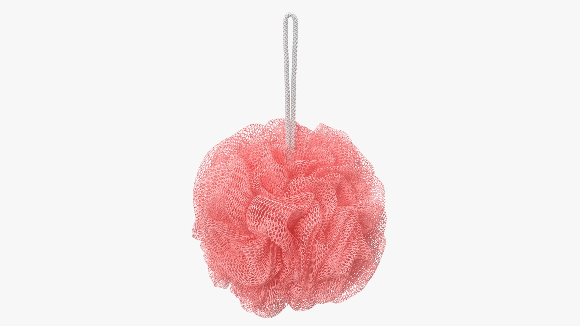 Mesh Bath Sponge with Hang Rope 3D model preview