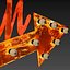 Освещенный металлический знак установлен 10