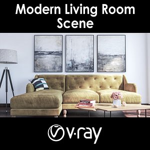modern living room 3D