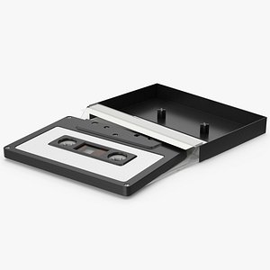 Audio Cassette And Case 3D model