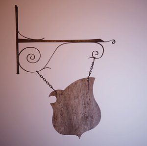 3D medieval sign