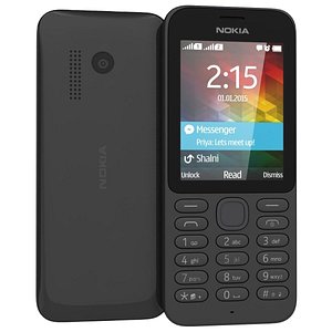 nokia 215 black 3d 3ds