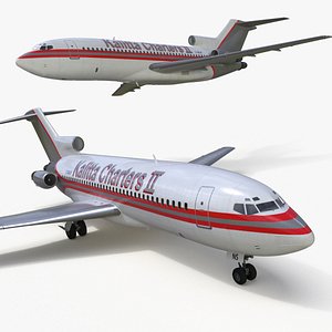 3D model Kalitta Charters Boeing 727 Rigged