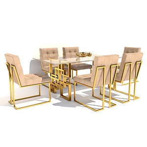 pierre dining chair malaki 3D model