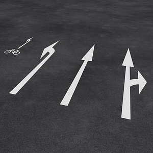 european street arrows 3D model