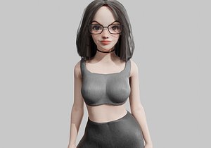 3D Beautiful Pretty Woman V35413 model